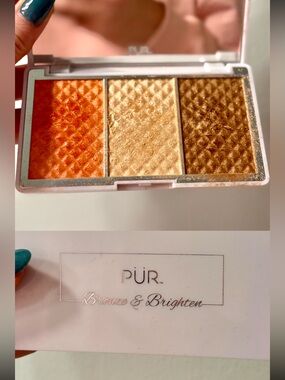 PÜR Shimmer Trio Palette - Orange, Gold, Brown